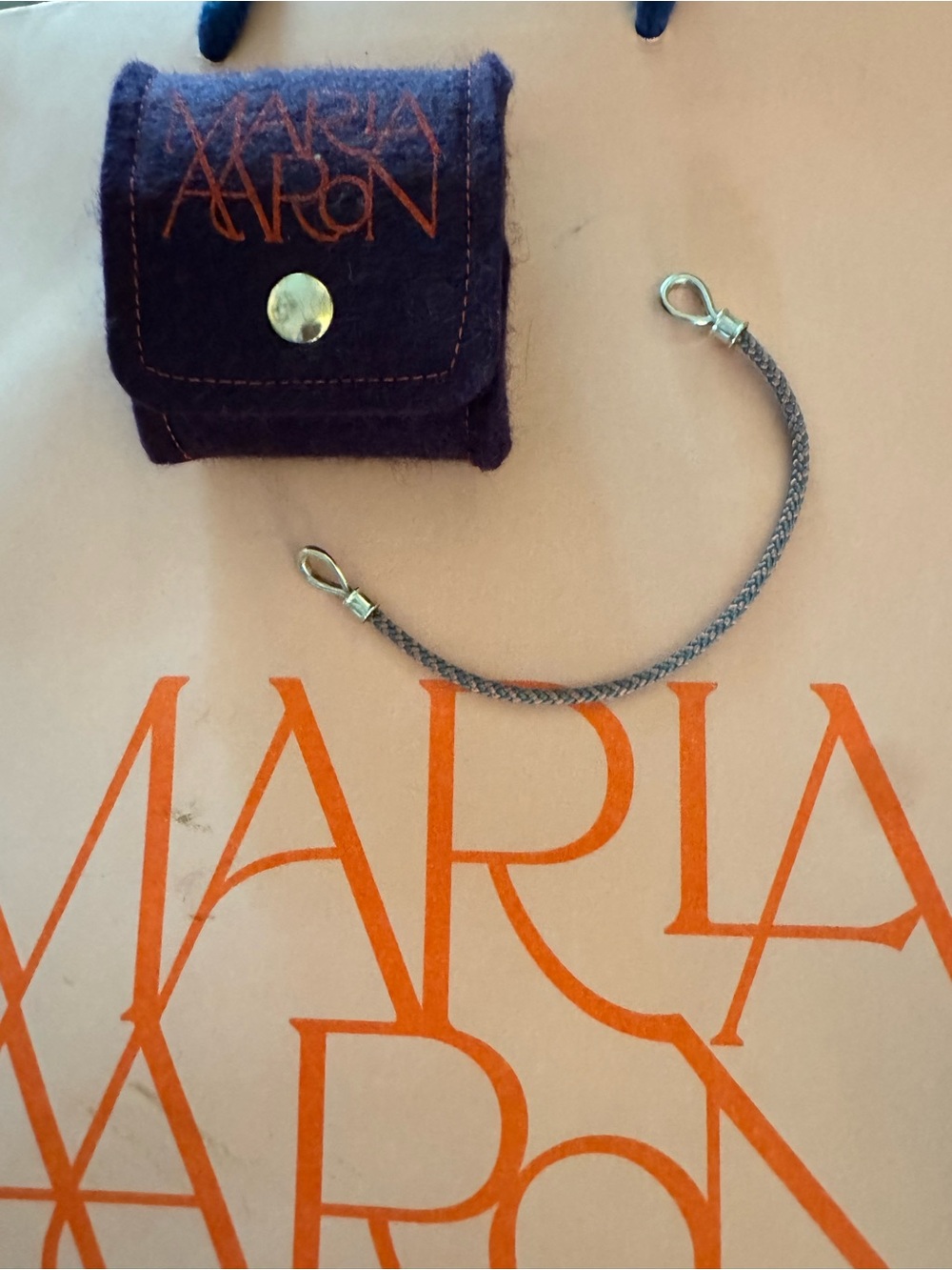 Marla Aaron
The String Project Bracelet with Silver Loops - Taffy Pink & Gray - Picture 4 of 6
